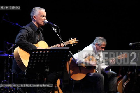 Rome, Auditorium Music Park Nov 23 2011.Bungaro & Michele Ascolese.Acusticanto Tour 2011 .Spegial guestes:.Pilar voice, Paolo Buonvino piano. ©Riccardo Musacchio & Flavio Ianniello/Rosebud2
