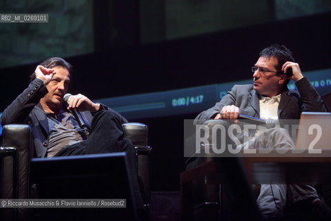 Rome, Auditorium Music Park Feb 08 2010.Incontri dautore .Gabriele Muccino e Paolo Buonvino .Cinema e Musica . ©Riccardo Musacchio & Flavio Ianniello/Rosebud2