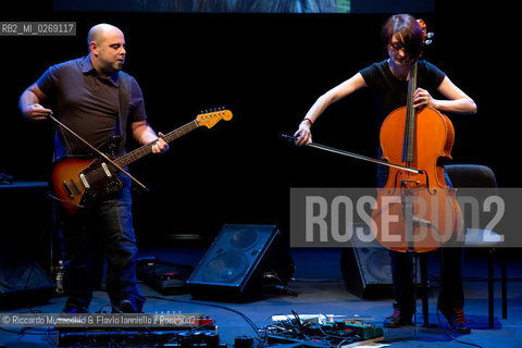 Rome, Auditorium Music Park Oct 17 2012.Teho Teardo guitar and electronic .Martina Bertoni cello .pictures Charles Freger. ©Riccardo Musacchio & Flavio Ianniello/Rosebud2