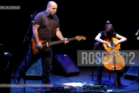 Rome, Auditorium Music Park Oct 17 2012.Teho Teardo guitar and electronic .Martina Bertoni cello .pictures Charles Freger. ©Riccardo Musacchio & Flavio Ianniello/Rosebud2