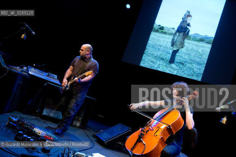 Rome, Auditorium Music Park Oct 17 2012.Teho Teardo guitar and electronic .Martina Bertoni cello .pictures Charles Freger. ©Riccardo Musacchio & Flavio Ianniello/Rosebud2