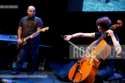 Rome, Auditorium Music Park Oct 17 2012.Teho Teardo guitar and electronic .Martina Bertoni cello .pictures Charles Freger. ©Riccardo Musacchio & Flavio Ianniello/Rosebud2