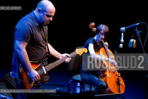 Rome, Auditorium Music Park Oct 17 2012.Teho Teardo guitar and electronic .Martina Bertoni cello .pictures Charles Freger. ©Riccardo Musacchio & Flavio Ianniello/Rosebud2