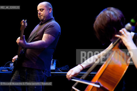 Rome, Auditorium Music Park Oct 17 2012.Teho Teardo guitar and electronic .Martina Bertoni cello .pictures Charles Freger. ©Riccardo Musacchio & Flavio Ianniello/Rosebud2