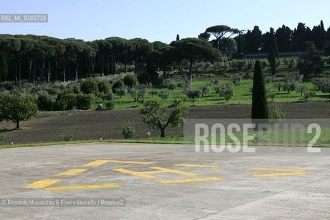 Castel Gandolfo 20 / 05 / 2005.nella foto: la pista per lelicottero.Ph Riccardo Musacchio & Flavio Ianniello
 ©Riccardo Musacchio & Flavio Ianniello/Rosebud2