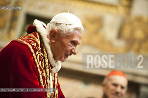 Città del Vaticano 07 01 2013 Udienza del Santo Padre Benedetto XVI al Corpo Diplomatico accreditato presso la Santa Sede per la presentazione degli auguri per il nuovo anno.. ©Riccardo Musacchio & Flavio Ianniello/Rosebud2