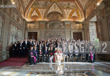 Città del Vaticano 07 01 2013 Udienza del Santo Padre Benedetto XVI al Corpo Diplomatico accreditato presso la Santa Sede per la presentazione degli auguri per il nuovo anno.. ©Riccardo Musacchio & Flavio Ianniello/Rosebud2