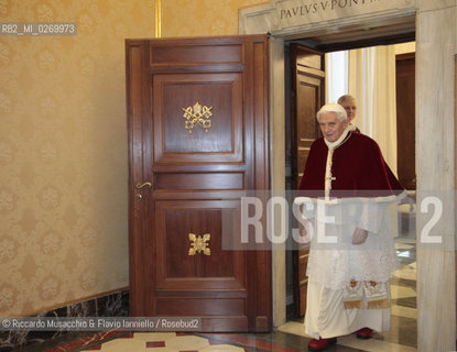 Citta del Vaticano, 15 feb 2013- Benedetto XVI questa mattina ha ricevuto il Presidente della Romania Traian Basescu. ©Riccardo Musacchio & Flavio Ianniello/Rosebud2