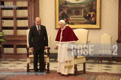 Citta del Vaticano, 15 feb 2013- Benedetto XVI questa mattina ha ricevuto il Presidente della Romania Traian Basescu. ©Riccardo Musacchio & Flavio Ianniello/Rosebud2