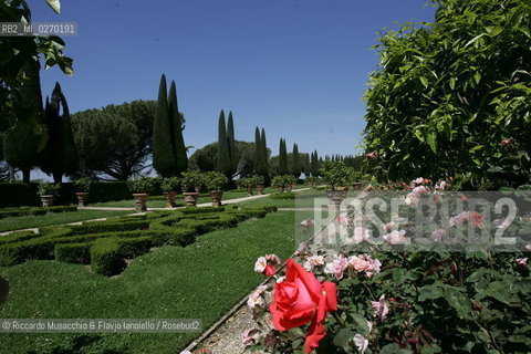 Castel Gandolfo, Rome May 20 2005 garden of Pontifical Villas of Castel Gandolfo the summer residence of the Pope.  ©Riccardo Musacchio & Flavio Ianniello/Rosebud2