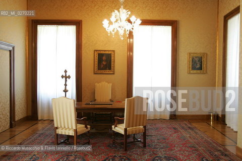 Castel Gandolfo, Rome May 20 2005 private study of Pope Benedict XVI in Papal Palace of Castel Gandolfo the summer residence of the Holy Father.  ©Riccardo Musacchio & Flavio Ianniello/Rosebud2