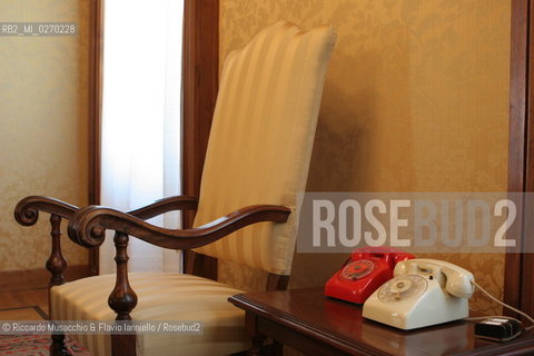 Castel Gandolfo, Rome May 20 2005 telephones at private study of Pope Benedict XVI,  Papal Palace of Castel Gandolfo the summer residence of the Holy Father.  ©Riccardo Musacchio & Flavio Ianniello/Rosebud2