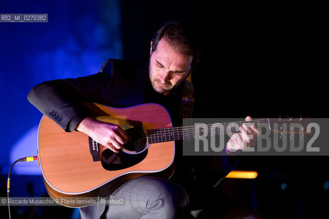 Rome Auditorium Music Park Feb 20 2013.Italian indie rock band Baustelle in concert Fantasma..Francesco Bianconi - lyrics, vocals, guitar, keyboard.Rachele Bastreghi - vocals, keyboard, percussion.Claudio Brasini - guitarEnsemble Simphony Orchestra.  ©Riccardo Musacchio & Flavio Ianniello/Rosebud2