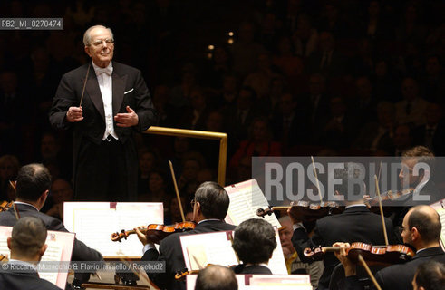 Roma, Auditorium Sala Santa Cecilia 29/03/2003: stagione di musica sinfonica, concerto diretto da Wolfgang Sawallisch con Maurizio Pollini al pianoforte.  ©Riccardo Musacchio & Flavio Ianniello/Rosebud2