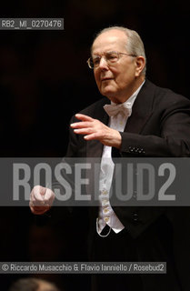 Roma, Auditorium Sala Santa Cecilia 29/03/2003: stagione di musica sinfonica, concerto diretto da Wolfgang Sawallisch con Maurizio Pollini al pianoforte.  ©Riccardo Musacchio & Flavio Ianniello/Rosebud2