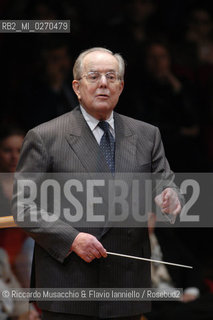 Roma, Auditorium Sala Santa Cecilia 29/03/2003: stagione di musica sinfonica, concerto diretto da Wolfgang Sawallisch con Maurizio Pollini al pianoforte.  ©Riccardo Musacchio & Flavio Ianniello/Rosebud2