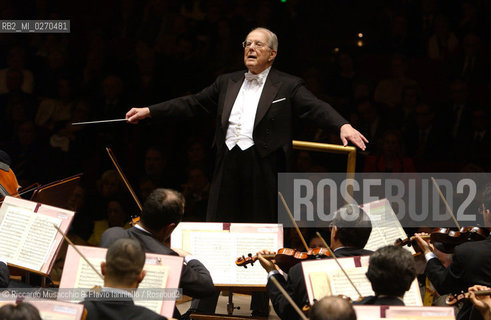 Roma, Auditorium Sala Santa Cecilia 29/03/2003: stagione di musica sinfonica, concerto diretto da Wolfgang Sawallisch con Maurizio Pollini al pianoforte.  ©Riccardo Musacchio & Flavio Ianniello/Rosebud2