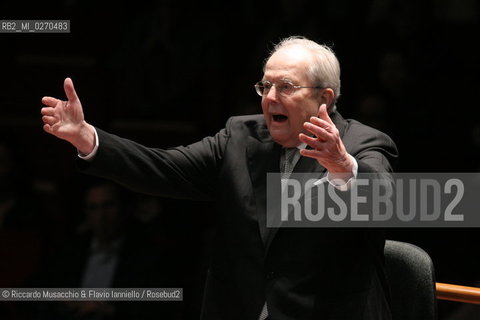 Roma, Auditorium Sala Santa Cecilia 29/03/2003: stagione di musica sinfonica, concerto diretto da Wolfgang Sawallisch con Maurizio Pollini al pianoforte.  ©Riccardo Musacchio & Flavio Ianniello/Rosebud2
