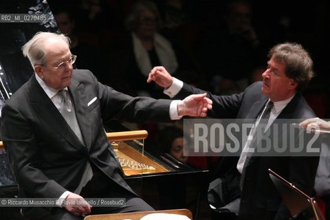 Roma, Auditorium Parco della Musica 19 / 03 / 2005. Stagione di Musica Sinfonica, Orchestra e Coro di Santa Cecilia diretti da Wolfgang Sawallisch, nella foto con Rudolf Buchbinder al pianoforte...Ph Riccardo Musacchio
 ©Riccardo Musacchio & Flavio Ianniello/Rosebud2
