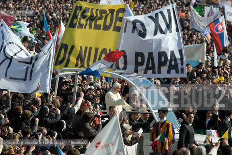 Vatican City Feb 27 2013. Pope Benedict XVI held his last Mass as pontiff at St Peters Square.  ©Riccardo Musacchio & Flavio Ianniello/Rosebud2