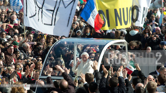 Vatican City Feb 27 2013. Pope Benedict XVI held his last Mass as pontiff at St Peters Square.  ©Riccardo Musacchio & Flavio Ianniello/Rosebud2
