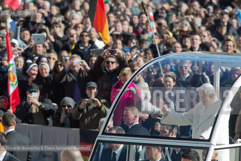 Vatican City Feb 27 2013. Pope Benedict XVI held his last Mass as pontiff at St Peters Square.  ©Riccardo Musacchio & Flavio Ianniello/Rosebud2