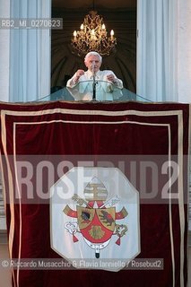 Castel Gandolfo (Rome) February 28 2013. Pope Benedict XVI during his last farewell to residents and faithful from the balcony of the the Papal summer residence. From today on, the resigning Joseph Ratzinger is going to be called Pope Emeritus as he will retire to private life
 ©Riccardo Musacchio & Flavio Ianniello/Rosebud2