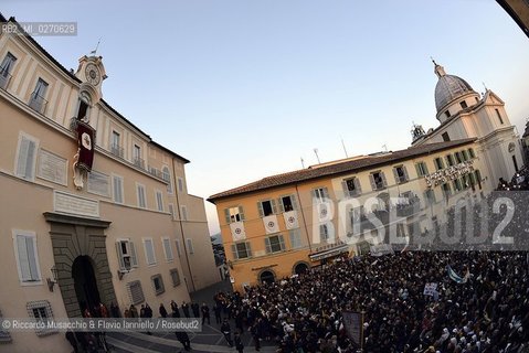 Castel Gandolfo (Rome) Feb 28 2013. Pope Benedict XVI greets the faithful from the balcony during the last day of his reign as pontiff.  ©Riccardo Musacchio & Flavio Ianniello/Rosebud2