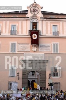 Castel Gandolfo (Rome) February 28 2013. Pope Benedict XVI during his last farewell to residents and faithful from the balcony of the the Papal summer residence. From today on, the resigning Joseph Ratzinger is going to be called Pope Emeritus as he will retire to private life
 ©Riccardo Musacchio & Flavio Ianniello/Rosebud2