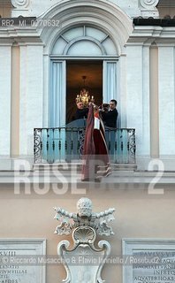 Castel Gandolfo (Rome) February 28 2013. Pope Benedict XVI during his last farewell to residents and faithful from the balcony of the the Papal summer residence. From today on, the resigning Joseph Ratzinger is going to be called Pope Emeritus as he will retire to private life
 ©Riccardo Musacchio & Flavio Ianniello/Rosebud2