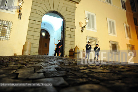 Castel Gandolfo (Rome) Feb 28 2013. The closing of the Papal Palaces doors, symbol of the end of the Pope Benedict XVIs pontificate.  ©Riccardo Musacchio & Flavio Ianniello/Rosebud2