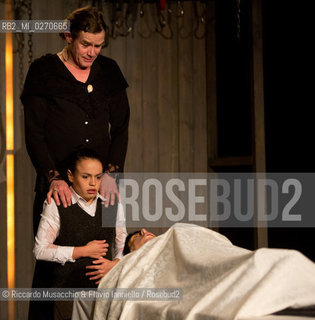 Rome Auditorium Music Park Feb 17 2013.Odin Teatret La vita cronica.Conductor Eugenio Barba with Odin Teatret ensemble.actors: Kai Bredholt, Roberta Carreri, Jan Ferslev, Elena Floris, Donald Kitt, Tage Larsen, Sofia Monsalve, Iben Nagel Rasmussen, Fausto Pro, Julia Varley.  ©Riccardo Musacchio & Flavio Ianniello/Rosebud2