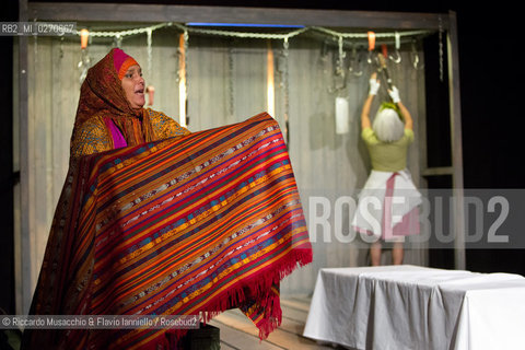 Rome Auditorium Music Park Feb 17 2013.Odin Teatret La vita cronica.Conductor Eugenio Barba with Odin Teatret ensemble.actors: Kai Bredholt, Roberta Carreri, Jan Ferslev, Elena Floris, Donald Kitt, Tage Larsen, Sofia Monsalve, Iben Nagel Rasmussen, Fausto Pro, Julia Varley.  ©Riccardo Musacchio & Flavio Ianniello/Rosebud2