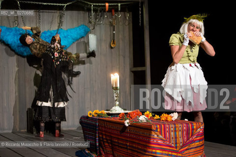 Rome Auditorium Music Park Feb 17 2013.Odin Teatret La vita cronica.Conductor Eugenio Barba with Odin Teatret ensemble.actors: Kai Bredholt, Roberta Carreri, Jan Ferslev, Elena Floris, Donald Kitt, Tage Larsen, Sofia Monsalve, Iben Nagel Rasmussen, Fausto Pro, Julia Varley.  ©Riccardo Musacchio & Flavio Ianniello/Rosebud2