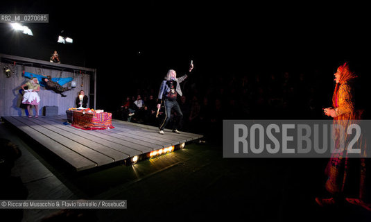 Rome Auditorium Music Park Feb 17 2013.Odin Teatret La vita cronica.Conductor Eugenio Barba with Odin Teatret ensemble.actors: Kai Bredholt, Roberta Carreri, Jan Ferslev, Elena Floris, Donald Kitt, Tage Larsen, Sofia Monsalve, Iben Nagel Rasmussen, Fausto Pro, Julia Varley.  ©Riccardo Musacchio & Flavio Ianniello/Rosebud2