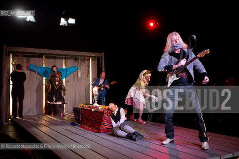 Rome Auditorium Music Park Feb 17 2013.Odin Teatret La vita cronica.Conductor Eugenio Barba with Odin Teatret ensemble.actors: Kai Bredholt, Roberta Carreri, Jan Ferslev, Elena Floris, Donald Kitt, Tage Larsen, Sofia Monsalve, Iben Nagel Rasmussen, Fausto Pro, Julia Varley.  ©Riccardo Musacchio & Flavio Ianniello/Rosebud2