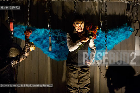 Rome Auditorium Music Park Feb 17 2013.Odin Teatret La vita cronica.Conductor Eugenio Barba with Odin Teatret ensemble.actors: Kai Bredholt, Roberta Carreri, Jan Ferslev, Elena Floris, Donald Kitt, Tage Larsen, Sofia Monsalve, Iben Nagel Rasmussen, Fausto Pro, Julia Varley.  ©Riccardo Musacchio & Flavio Ianniello/Rosebud2