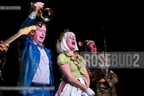 Rome Auditorium Music Park Feb 17 2013.Odin Teatret La vita cronica.Conductor Eugenio Barba with Odin Teatret ensemble.actors: Kai Bredholt, Roberta Carreri, Jan Ferslev, Elena Floris, Donald Kitt, Tage Larsen, Sofia Monsalve, Iben Nagel Rasmussen, Fausto Pro, Julia Varley.  ©Riccardo Musacchio & Flavio Ianniello/Rosebud2