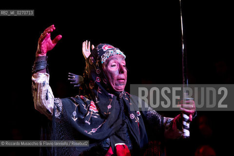Rome Auditorium Music Park Feb 17 2013.Odin Teatret La vita cronica.Conductor Eugenio Barba with Odin Teatret ensemble.actors: Kai Bredholt, Roberta Carreri, Jan Ferslev, Elena Floris, Donald Kitt, Tage Larsen, Sofia Monsalve, Iben Nagel Rasmussen, Fausto Pro, Julia Varley.  ©Riccardo Musacchio & Flavio Ianniello/Rosebud2