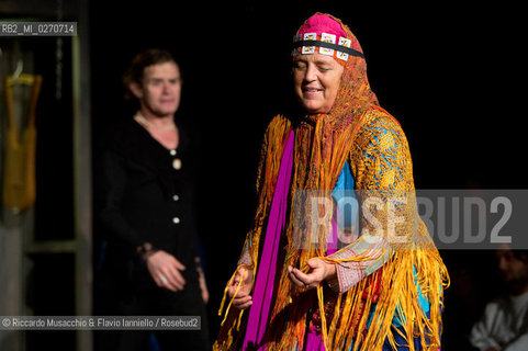 Rome Auditorium Music Park Feb 17 2013.Odin Teatret La vita cronica.Conductor Eugenio Barba with Odin Teatret ensemble.actors: Kai Bredholt, Roberta Carreri, Jan Ferslev, Elena Floris, Donald Kitt, Tage Larsen, Sofia Monsalve, Iben Nagel Rasmussen, Fausto Pro, Julia Varley.  ©Riccardo Musacchio & Flavio Ianniello/Rosebud2