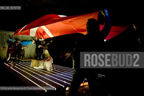Rome Auditorium Music Park Feb 17 2013.Odin Teatret La vita cronica.Conductor Eugenio Barba with Odin Teatret ensemble.actors: Kai Bredholt, Roberta Carreri, Jan Ferslev, Elena Floris, Donald Kitt, Tage Larsen, Sofia Monsalve, Iben Nagel Rasmussen, Fausto Pro, Julia Varley.  ©Riccardo Musacchio & Flavio Ianniello/Rosebud2