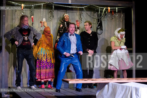 Rome Auditorium Music Park Feb 17 2013.Odin Teatret La vita cronica.Conductor Eugenio Barba with Odin Teatret ensemble.actors: Kai Bredholt, Roberta Carreri, Jan Ferslev, Elena Floris, Donald Kitt, Tage Larsen, Sofia Monsalve, Iben Nagel Rasmussen, Fausto Pro, Julia Varley.  ©Riccardo Musacchio & Flavio Ianniello/Rosebud2