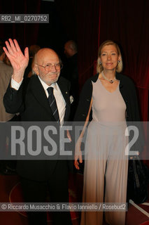 Roma, Gran Teatro di Tor di Quinto 14 06 2007..Premi David di Donatello 2007..nella foto: Armando Trovajoli con la moglie..Ph Riccardo Musacchio & Flavio Ianniello
 ©Riccardo Musacchio & Flavio Ianniello/Rosebud2