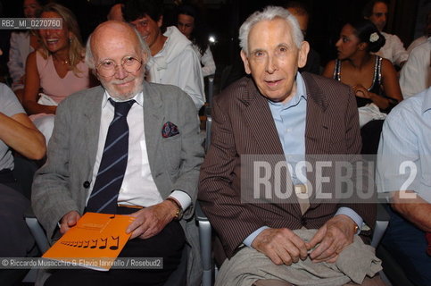 Roma, Cavea dell Auditoriuum 05 / 07 / 2004.Stagione estiva dell Accademia Nazionale di santa Cecilia:.Roberto Gatto plays Rugantino.Nella foto: il maestro Armando Trovajoli.Ph Riccardo Musacchio
 ©Riccardo Musacchio & Flavio Ianniello/Rosebud2