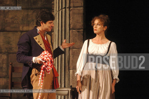 Milano, Teatro Nazionale 22 / 10 / 2004: Rugantino di Garinei e Giovannini, musica di Armando Trovajoli coreografie di Gino Landi, scene e costumi Giulio Coltellacci, regia di Pietro Garinei..Con Michele La Ginestra, Fiorella Rubino, Maurizio Mattioli e Edy Angelillo.Foto di Riccardo Musacchio & Flavio Ianniello
 ©Riccardo Musacchio & Flavio Ianniello/Rosebud2