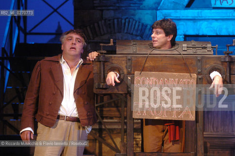 Milano, Teatro Nazionale 22 / 10 / 2004: Rugantino di Garinei e Giovannini, musica di Armando Trovajoli coreografie di Gino Landi, scene e costumi Giulio Coltellacci, regia di Pietro Garinei..Con Michele La Ginestra, Fiorella Rubino, Maurizio Mattioli e Edy Angelillo.Foto di Riccardo Musacchio & Flavio Ianniello
 ©Riccardo Musacchio & Flavio Ianniello/Rosebud2