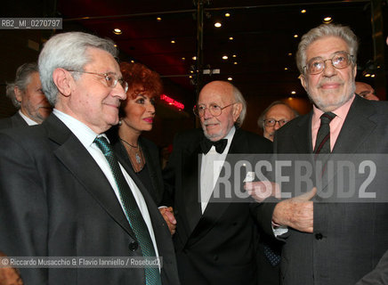 Roma, Auditorium Parco della Musica 28 04 2007.Omaggio ad Armando Trovajoli.Orchestra e Coro dellAccademia Nazionale di Santa Cecilia.Franco Petracchi direttore.Armando Trovajoli pianoforte.Massimo Quarta violino.Ph Riccardo Musacchio
 ©Riccardo Musacchio & Flavio Ianniello/Rosebud2
