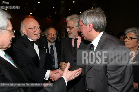 Roma, Auditorium Parco della Musica 28 04 2007.Omaggio ad Armando Trovajoli.Orchestra e Coro dellAccademia Nazionale di Santa Cecilia.Franco Petracchi direttore.Armando Trovajoli pianoforte.Massimo Quarta violino.Ph Riccardo Musacchio
 ©Riccardo Musacchio & Flavio Ianniello/Rosebud2