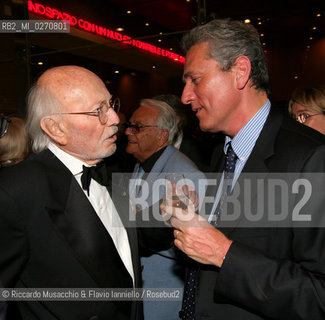 Roma, Auditorium Parco della Musica 28 04 2007.Omaggio ad Armando Trovajoli.Orchestra e Coro dellAccademia Nazionale di Santa Cecilia.Franco Petracchi direttore.Armando Trovajoli pianoforte.Massimo Quarta violino.Ph Riccardo Musacchio
 ©Riccardo Musacchio & Flavio Ianniello/Rosebud2