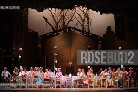 Aggiungi Un Posto a Tavola il Musical.di Garinei e Giovannini con la collaborazione.di Jaja Fiastri.Musiche di Armando Trovajoli.Coreografie di Gino Landi.Messa in Scena di Johnny Dorelli.con Gianluca Guidi, Enzo Garinei e Marisa Laurito.e con Marco Simeoli e Valentina Cenni.. ©Riccardo Musacchio & Flavio Ianniello/Rosebud2